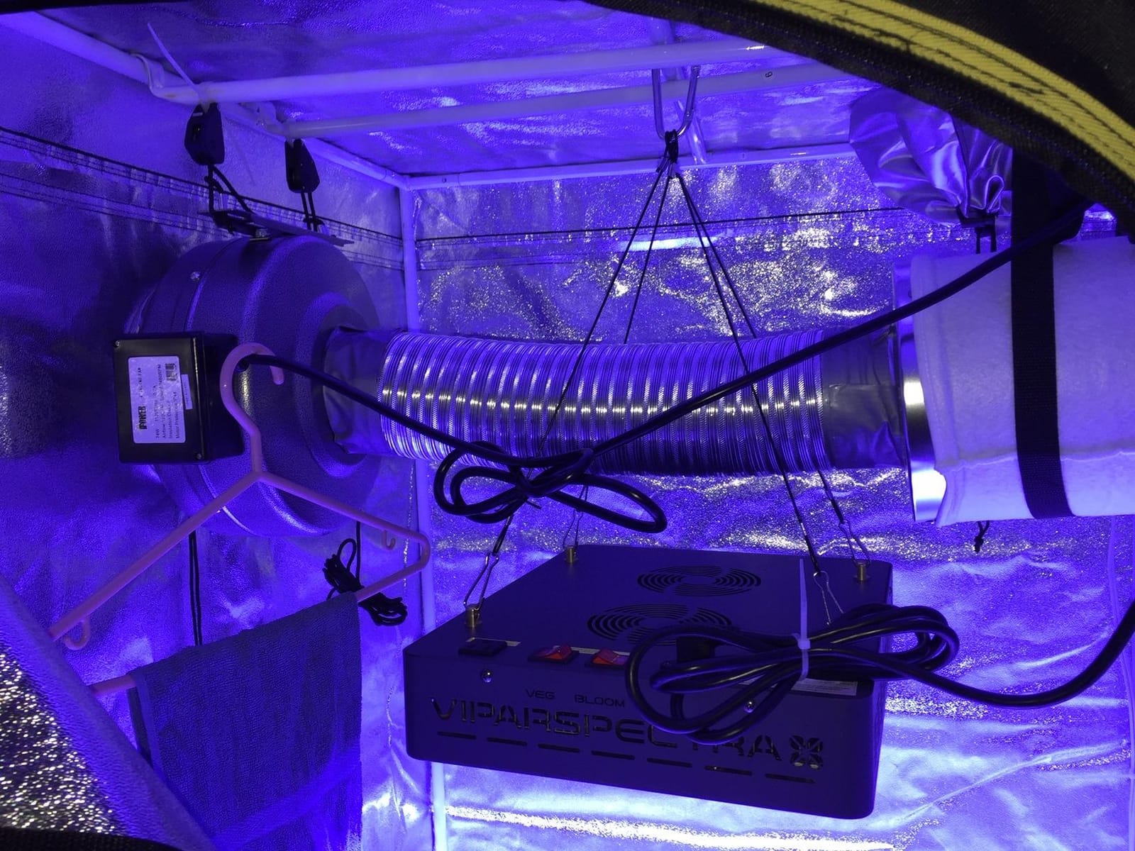 iPower 4 Inch 190 CFM Inline Exhaust Fan, Air Carbon Filter, 8 Feet Ducting, Rope Hanger for Grow Tent Ventilation, Lite Kits customer photo 2