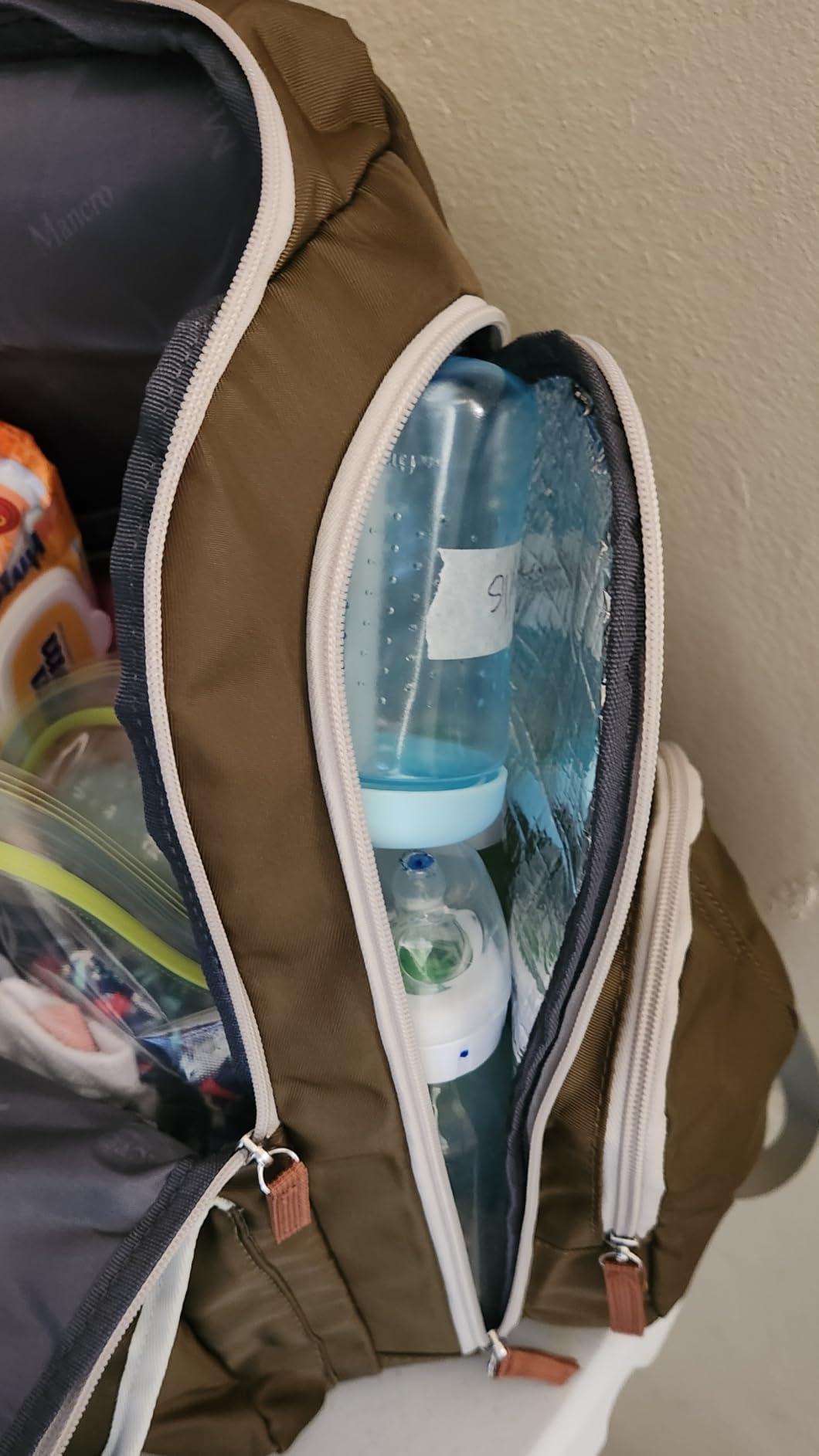 Mancro Diaper Bag Backpack, Dad Diaper Bag with 2 Side Insulated Pockets customer photo 2