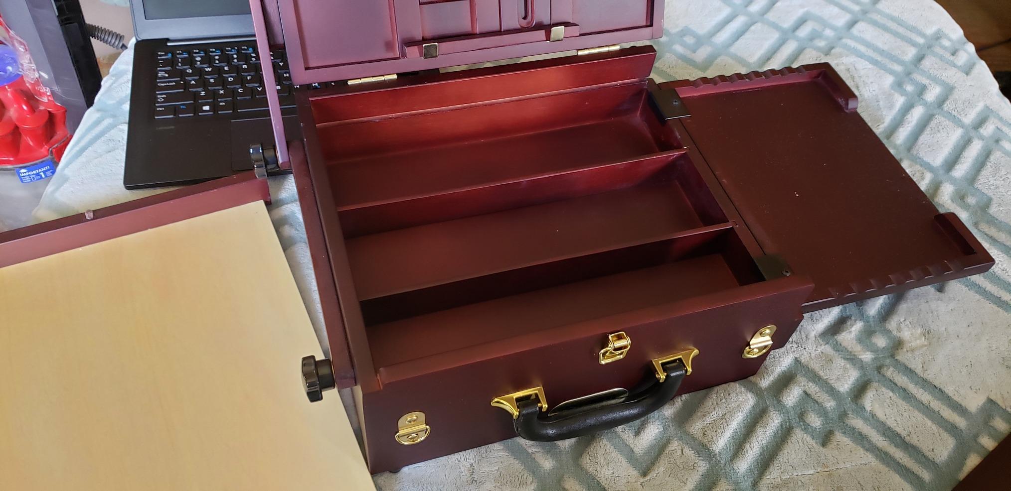 Soho Urban Artist Pochade Box for Plein - Aire Painting French Easel, Lightweight, Portable & Adjustable, Mahogany Finish customer photo 2