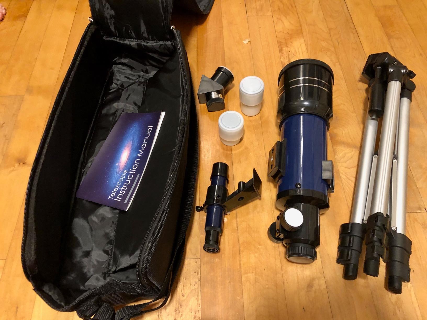 Telescope for Kids & Adults, 70mm Aperture 360mm Refractor (15X-150X) customer photo 2