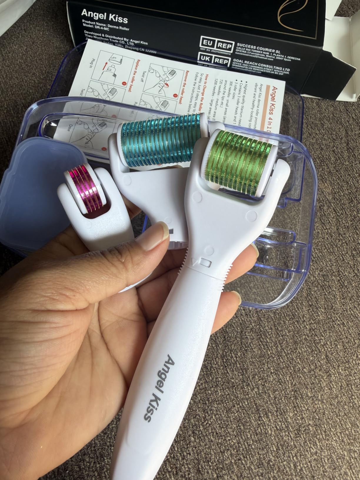 Angel Kiss 4 in 1 Titanium Microneedling Derma Roller Kit for Face and Body customer photo 1