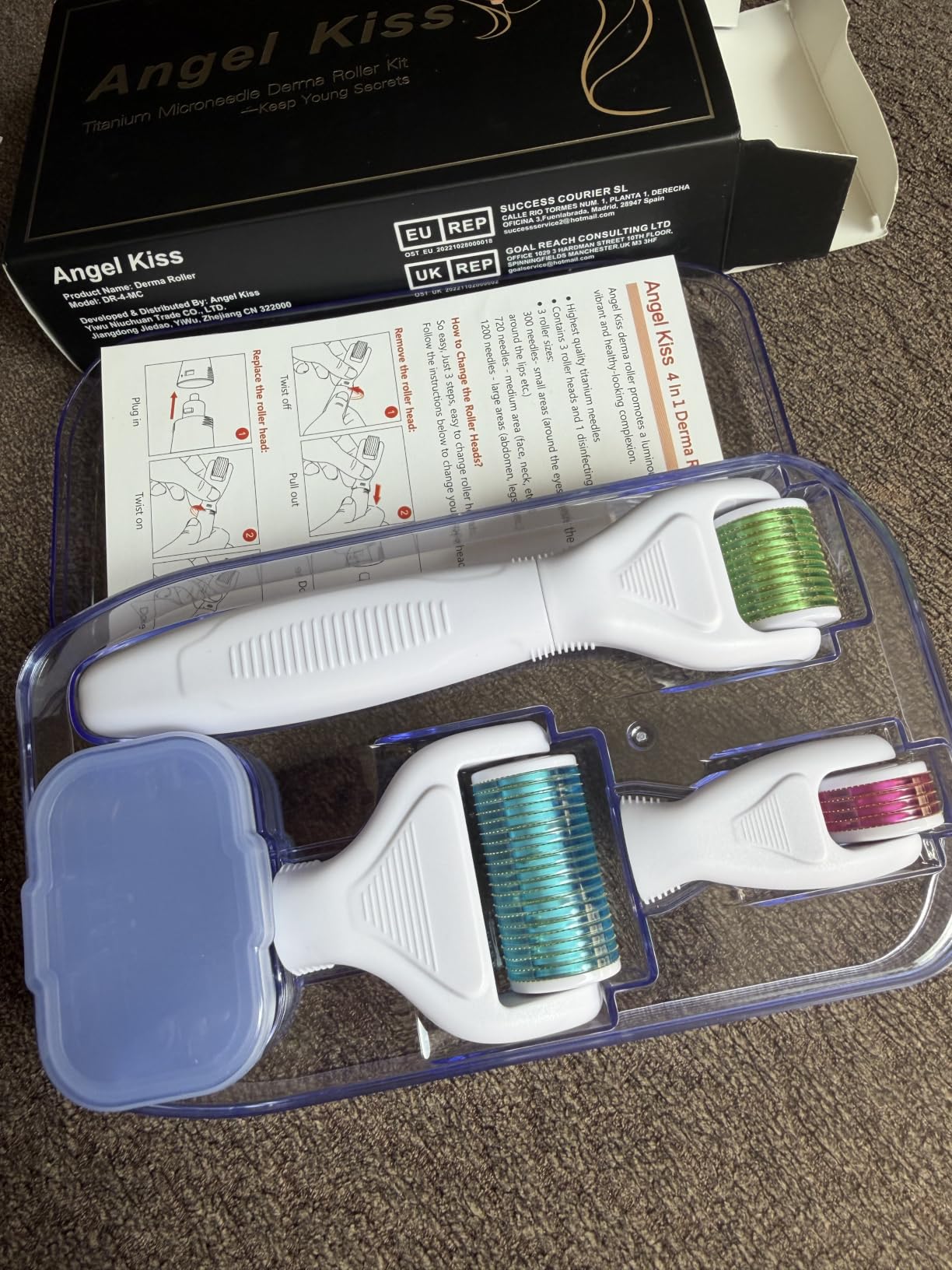Angel Kiss 4 in 1 Titanium Microneedling Derma Roller Kit for Face and Body customer photo 2