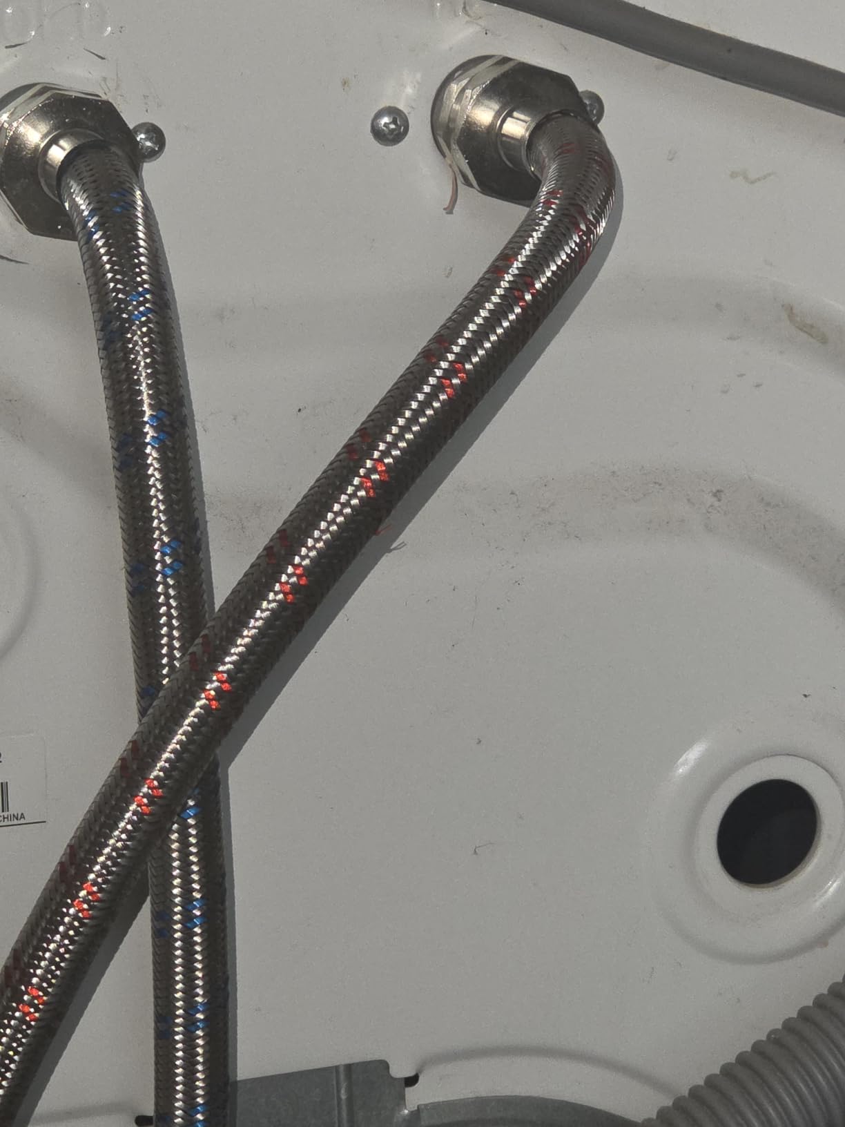 Washing Machine Hoses (4FT) - OCT Connect for Easy & Secure Tightening - Universal Fit to All Wash Machines - (2 Pack) Braided Stainless Steel - Burst Proof Washer Water Supply Line customer photo 1