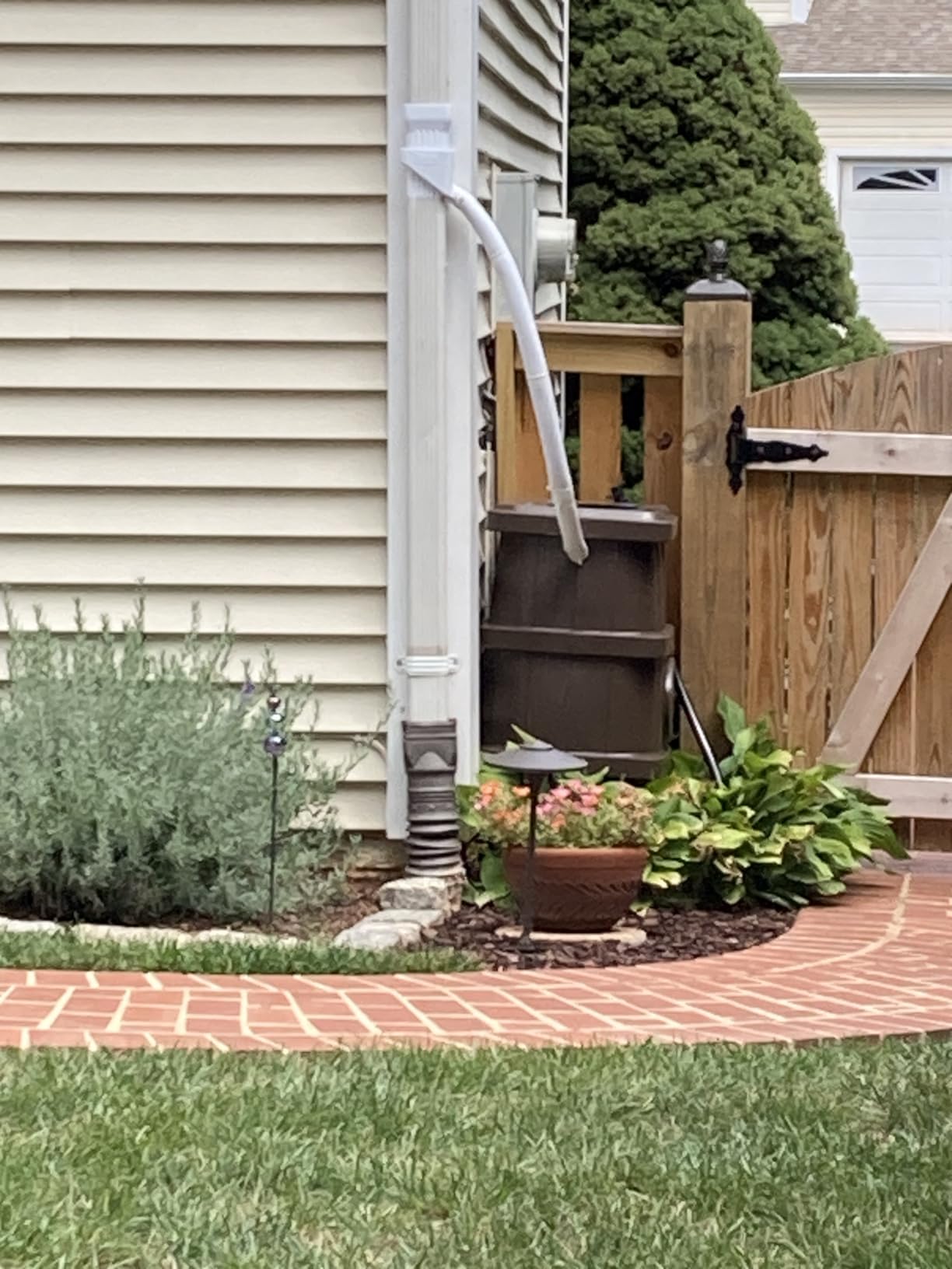 FCMP Outdoor Slim Line Design Rain Barrel, 45 Gallon, Brown customer photo 1
