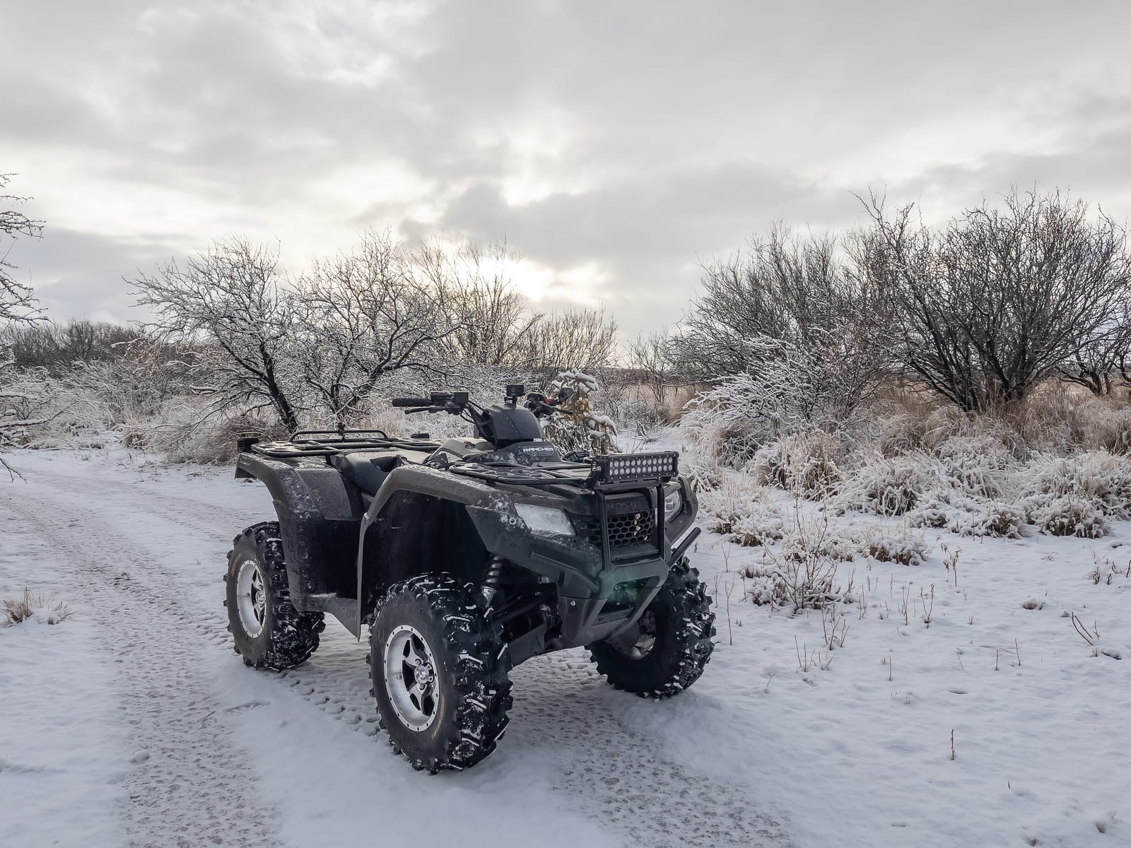 ATV Cover with Buckle Waterproof, 420D Heavy Duty Ripstop Protects 4 Wheeler from Snow Rain Sun,Outdoor Storage Quad Cover for Polaris Sportsman Yamaha Honda Kawasaki 102'' x44'' x 48'' customer photo 2