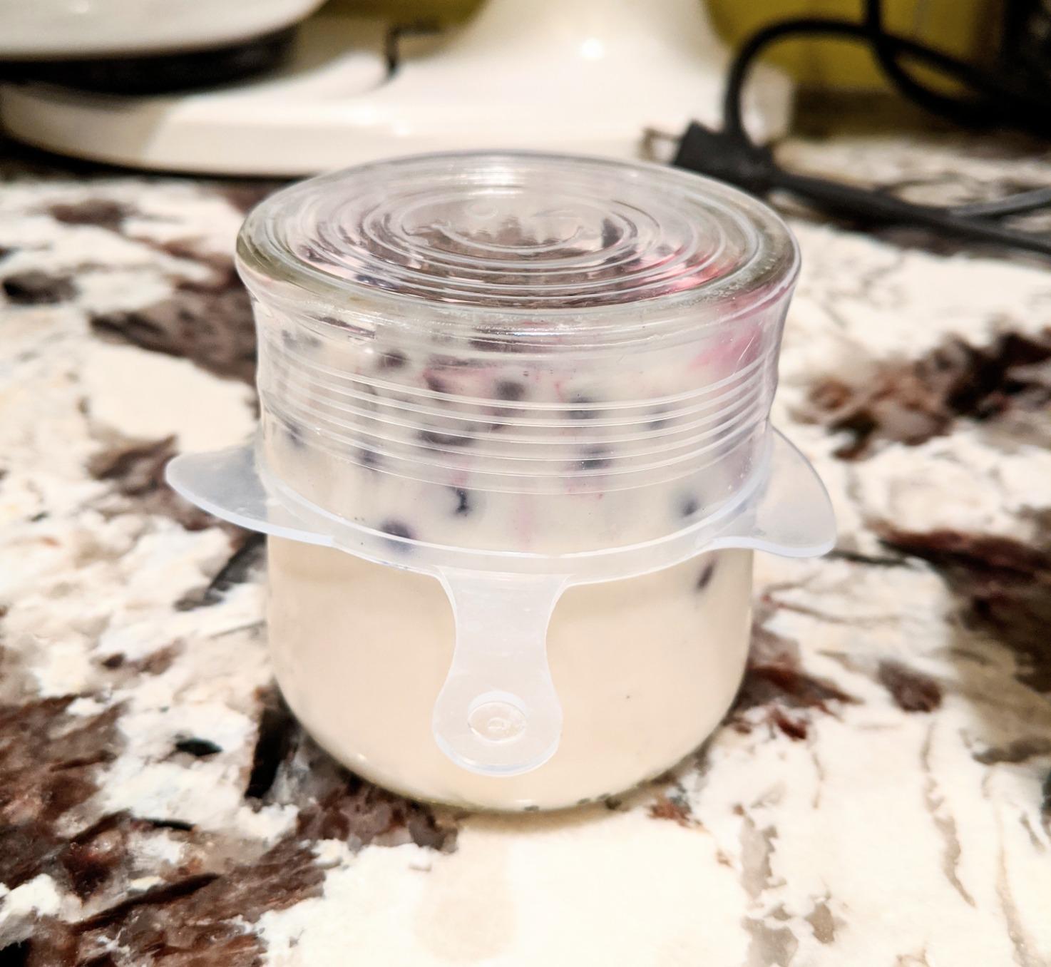 Small Silicone Stretch Lids 5 Pack of 2.5 inch Reusable Stretch Cover, Silicone Stretch and Seal Lids Fit for 2.6 to 3.4 inch Can Cup Regular and Wide Mouth Mason Jar customer photo 2