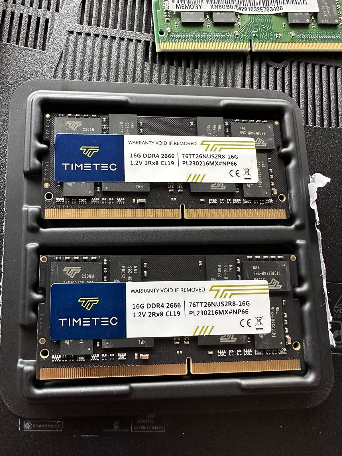 Timetec 32GB KIT (2x16GB) DDR4 2666MHz (PC4-2666V) PC4-21300 SODIMM Laptop RAM - 260-Pin 1.2V CL19 Non-ECC Unbuffered Memory Module for Laptop, Notebook, Mini PC, All-in-One customer photo 2