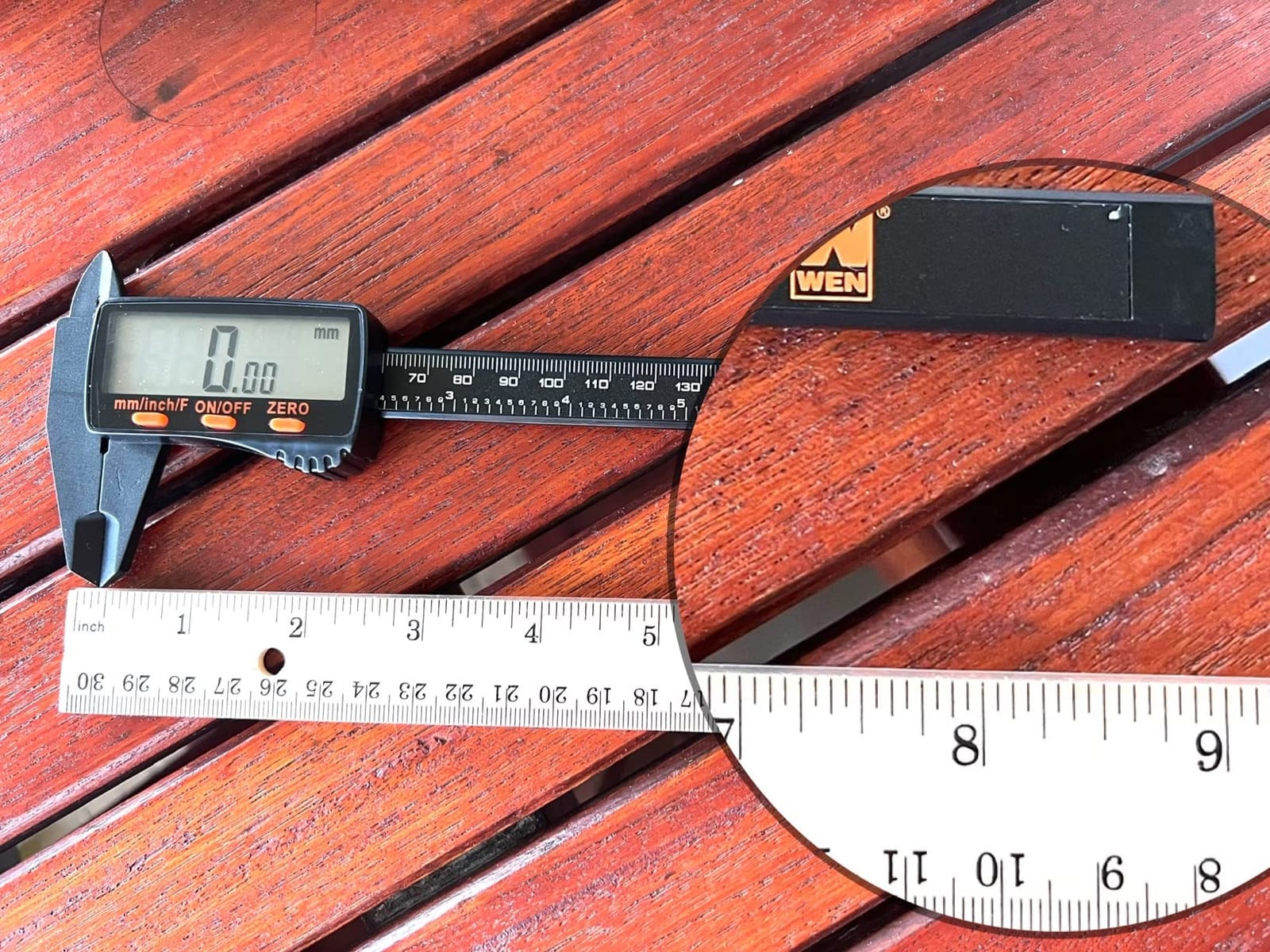 WEN 10761 Electronic 6.1-Inch Digital Caliper with LCD Readout and Storage Case customer photo 1