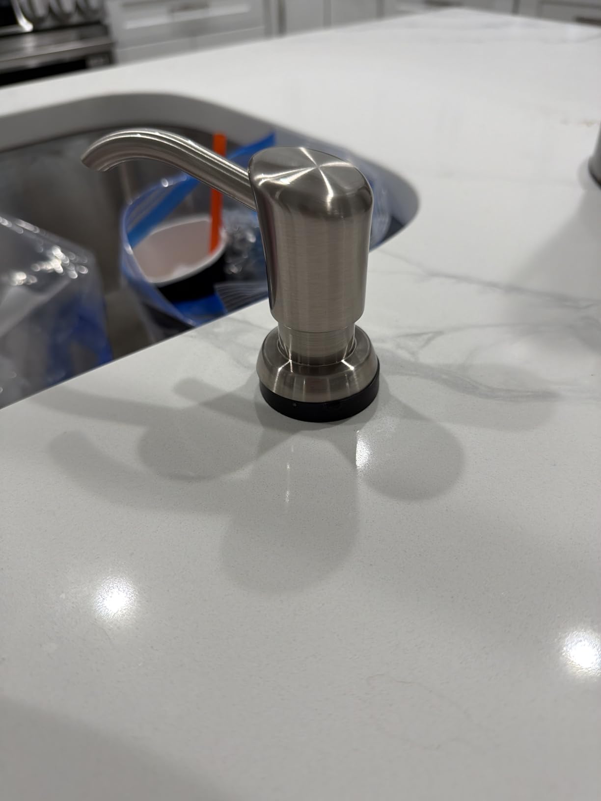 GAGALIFE Dish Soap Dispenser for Kitchen Sink, 17 oz Bottle, Brushed Nickel customer photo 1