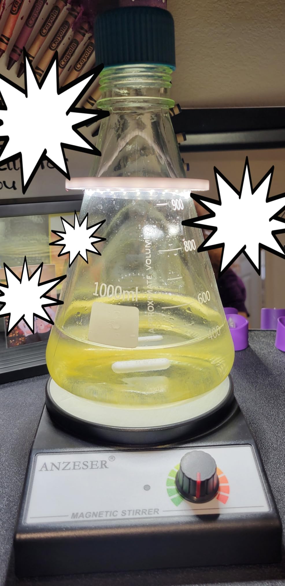 Magnetic Stirrer, Compact Round Simple Design Magnetic Stir Plate customer photo 2