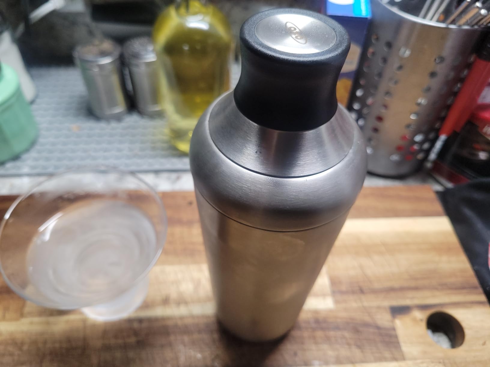 OXO Steel Cocktail Shaker with Strainer, Stainless Finish - 24 oz Capacity customer photo 2