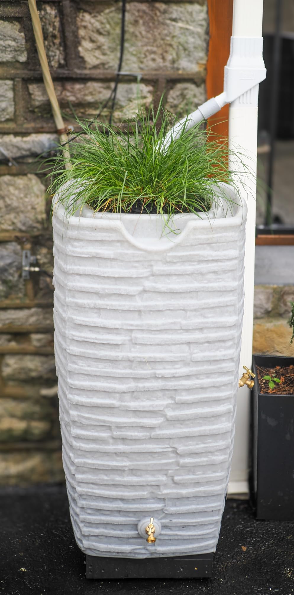 Good Ideas Impressions Riverwalk Rain Water Collection Barrel, 50 Gallon customer photo 2