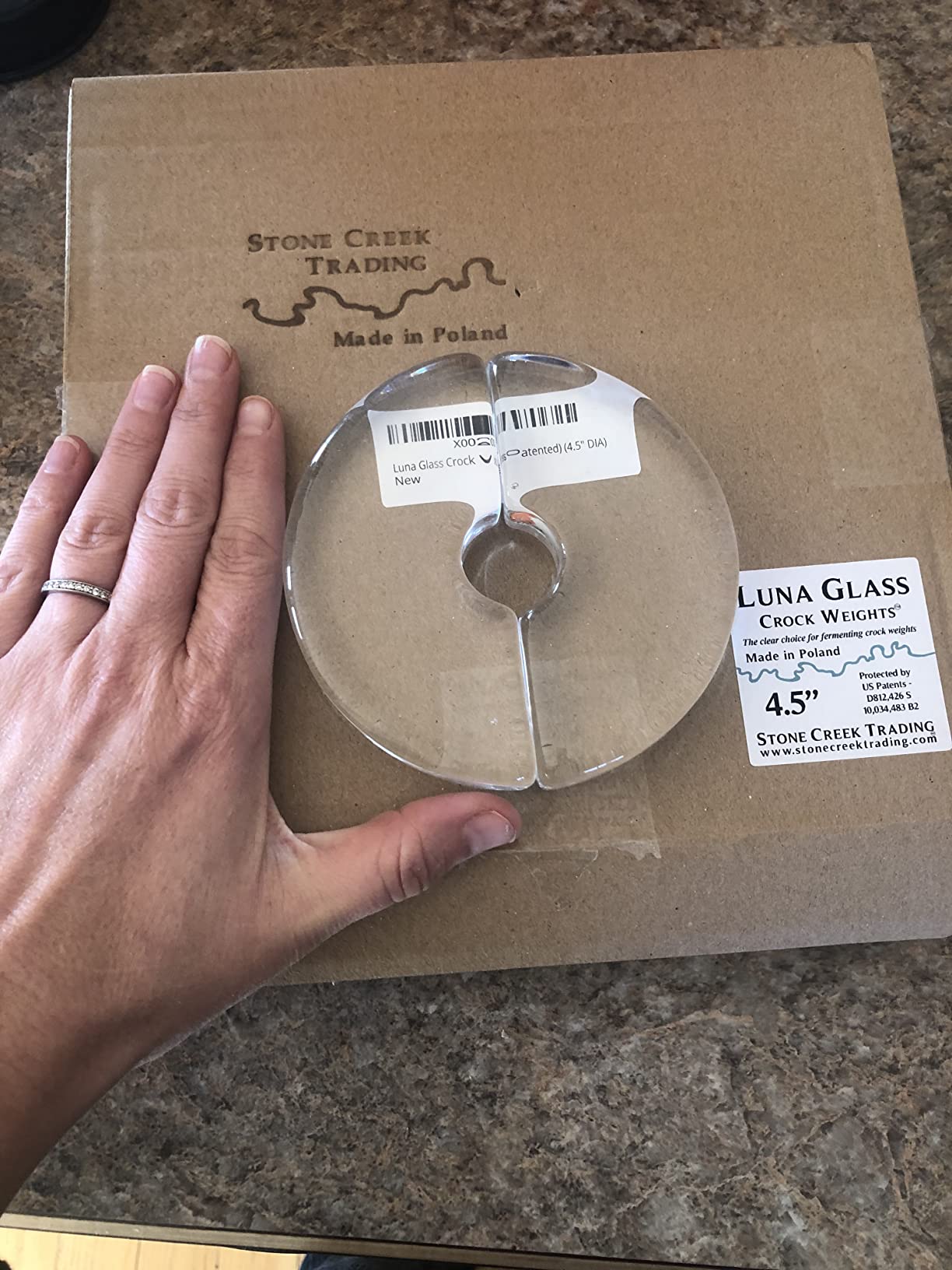 Luna Glass Crock Weights, 4.5