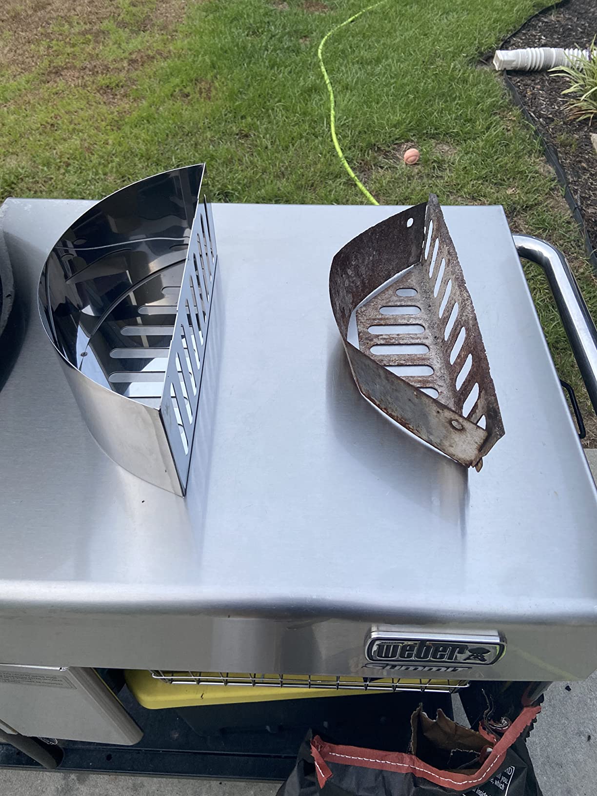onlyfire 2Pcs Upgraded Heavy Duty Stainless Steel Charcoal Basket for 18/22/26 Inch Weber Kettle Grills customer photo 2