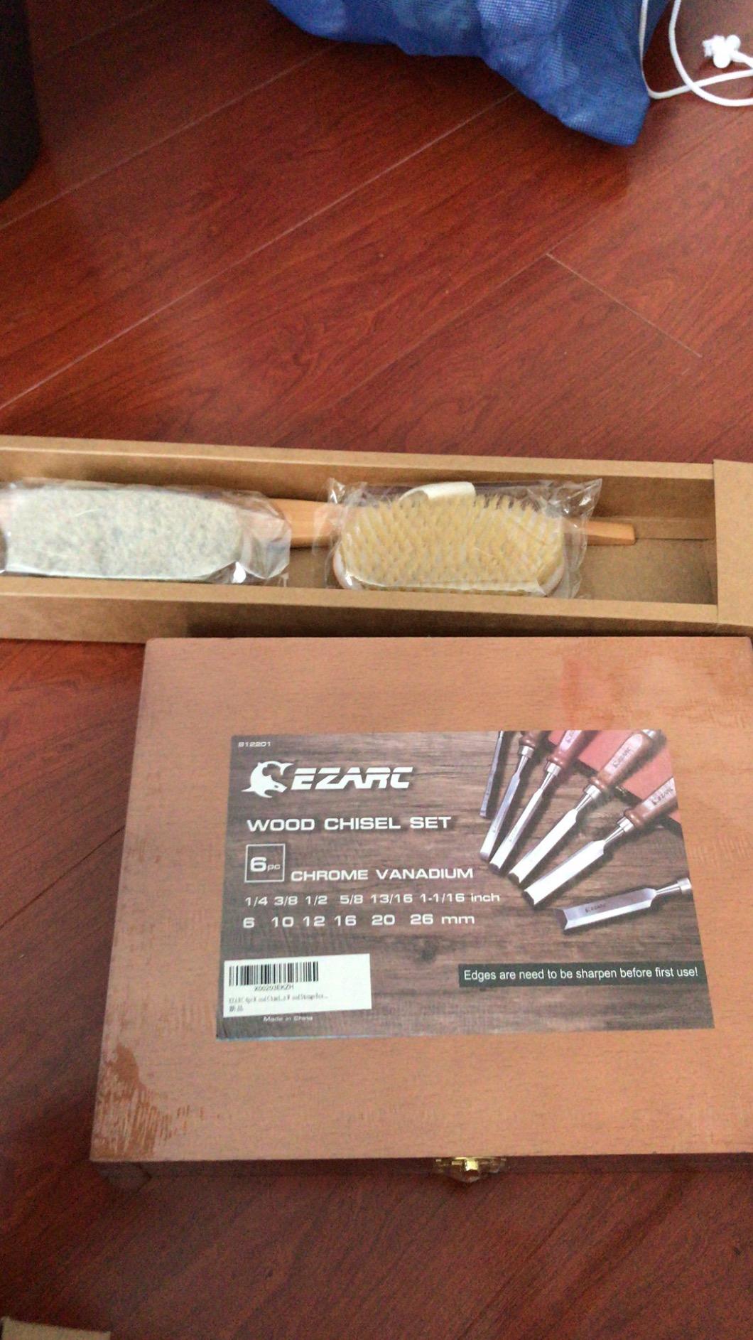EZARC Wood Chisel Set, 6PCS 1/4-1 Inch CR-V Chisels with Wooden Case customer photo 1