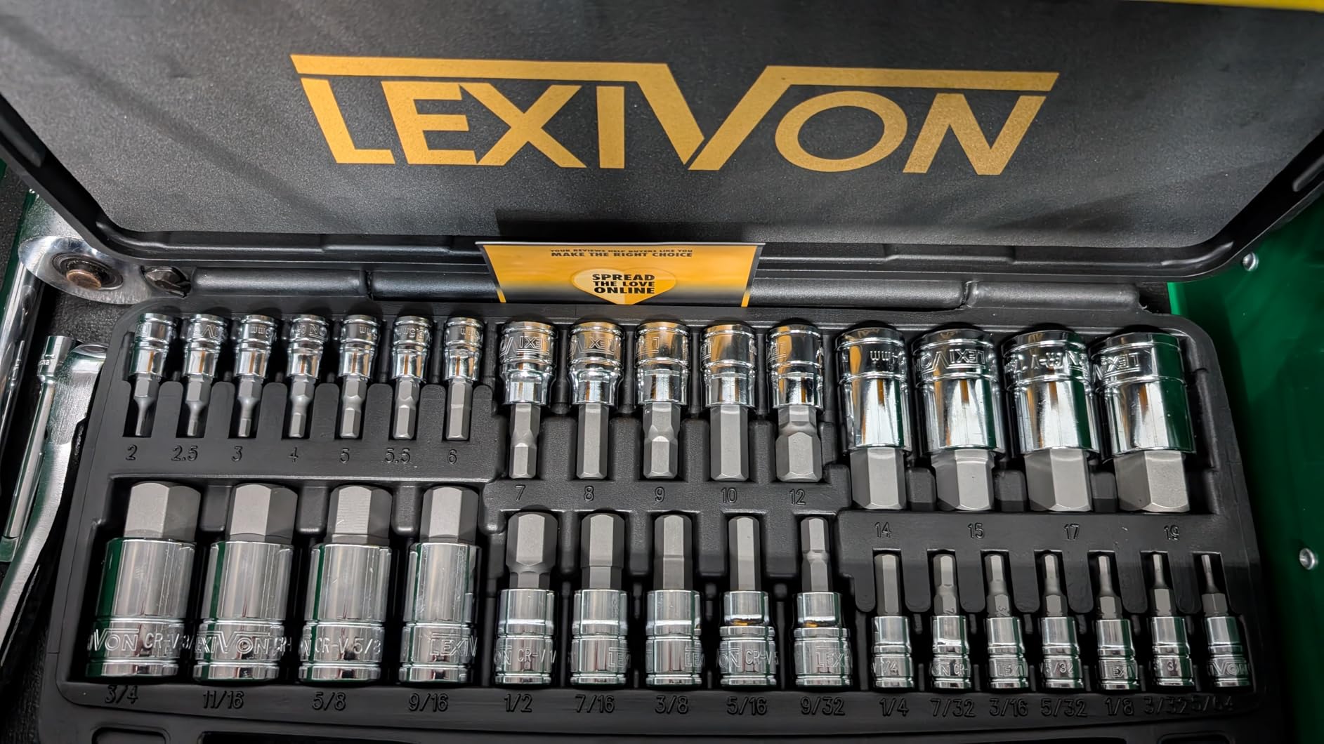 LEXIVON Master HEX Bit Socket Set, Premium S2 Alloy Steel | Complete 32-Piece, SAE and Metric Set | Enhanced Storage Case (LX-144) customer photo 1