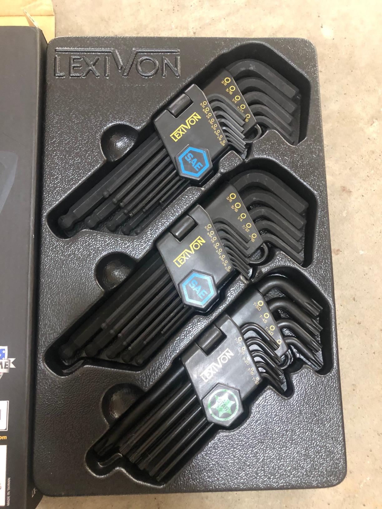 LEXIVON Master Wrench Key Set, 35-Piece Long Arm Ball End Hex Keys | 3-Pack Metric/SAE & Star, Industrial Grade S2 Alloy Steel (LX-131) customer photo 2