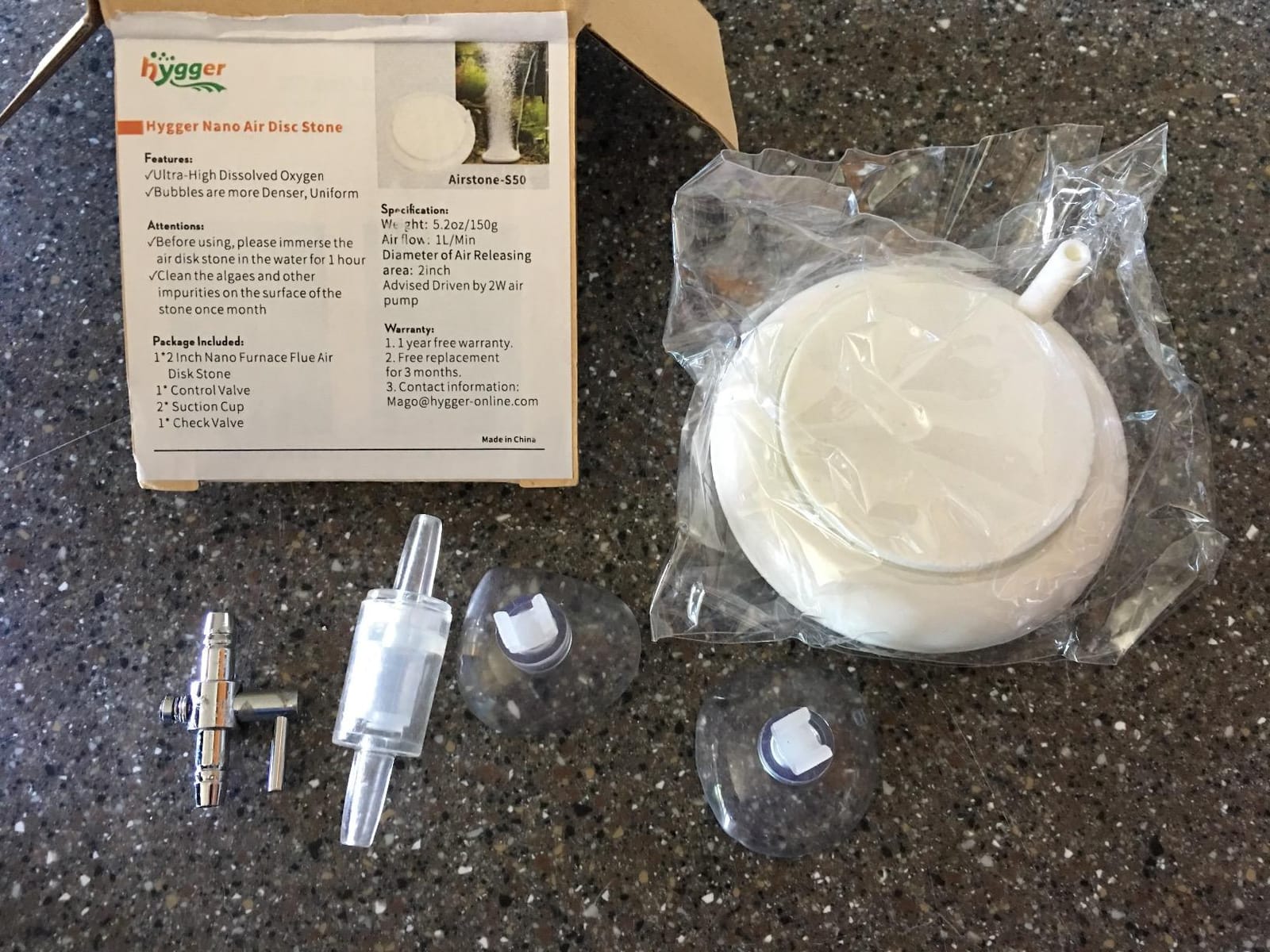 hygger Aquarium Air Stone Kit, Fish Tank Bubbler, Nano Furnace Flue Round Air Stone Disk Set for Hydroponics, Small Bubbles, Ultra-High Dissolved Oxygen Diffuser (4 Inch) customer photo 1