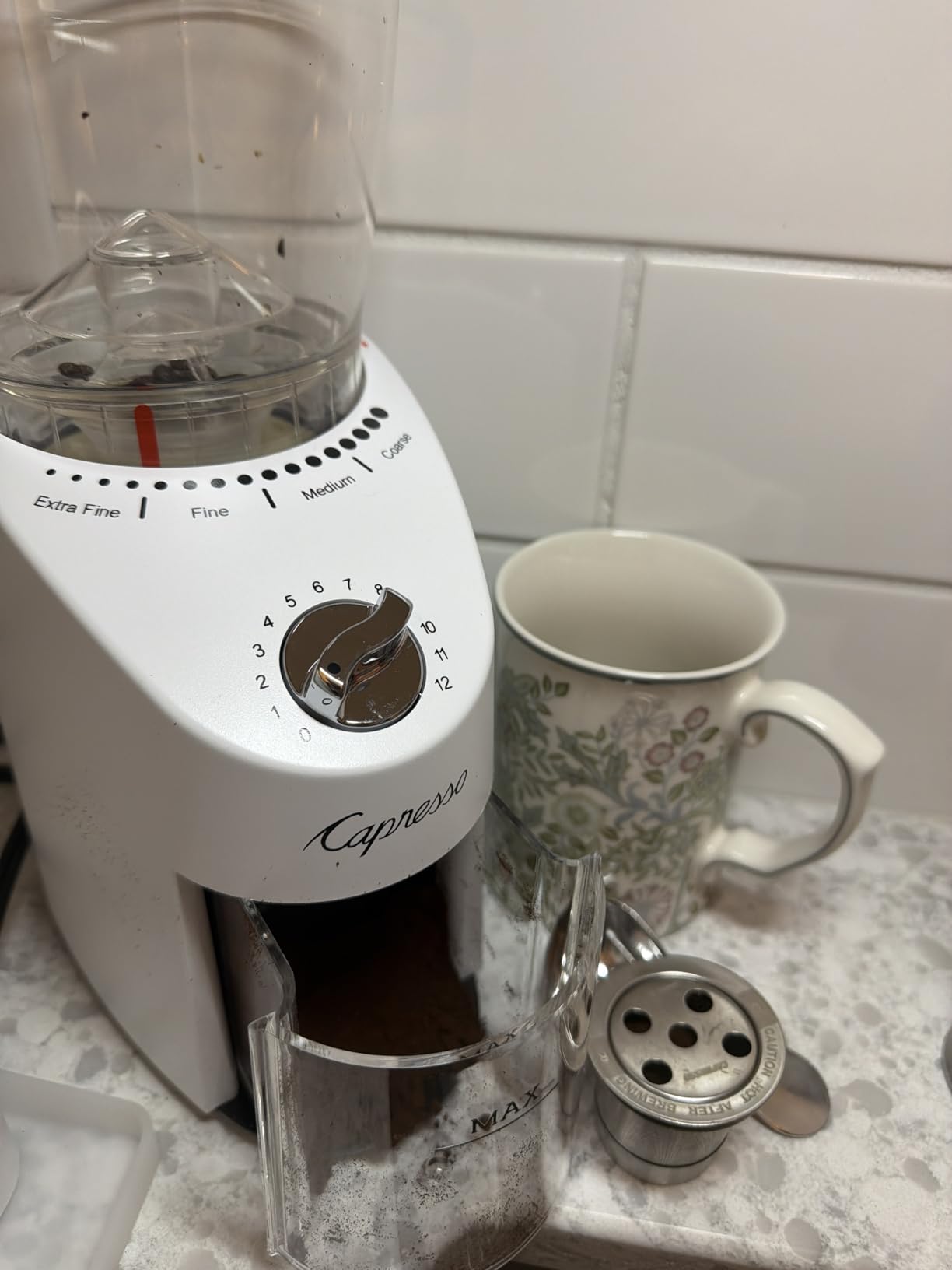 Infinity Plus Conical Burr Grinder, Black | Commercial-grade steel burrs, 16 settings, low-speed gear motor customer photo 2