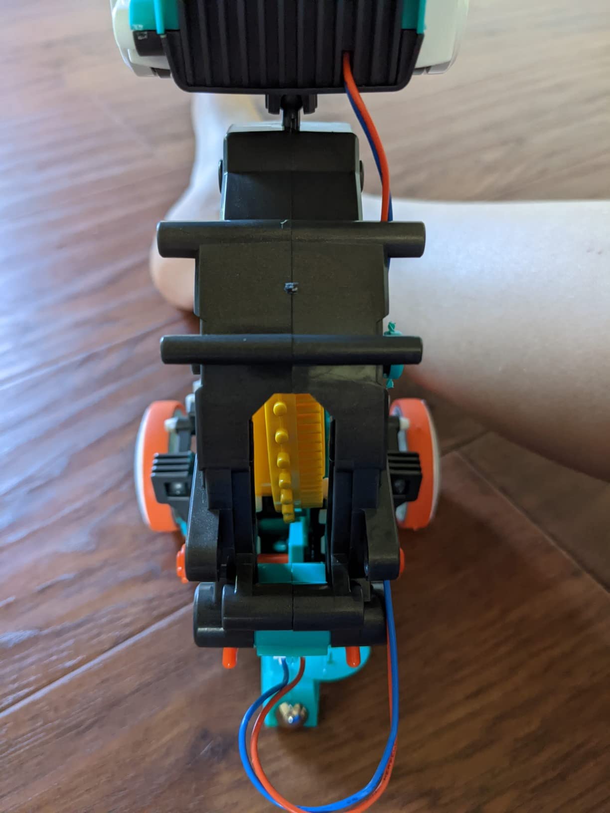 Teach Tech Mech-5, Mechanical Coding Robot, Coding Wheel Makes Robot Throw, Lift, kick, Draw and More, Ages 10 and Older customer photo 2