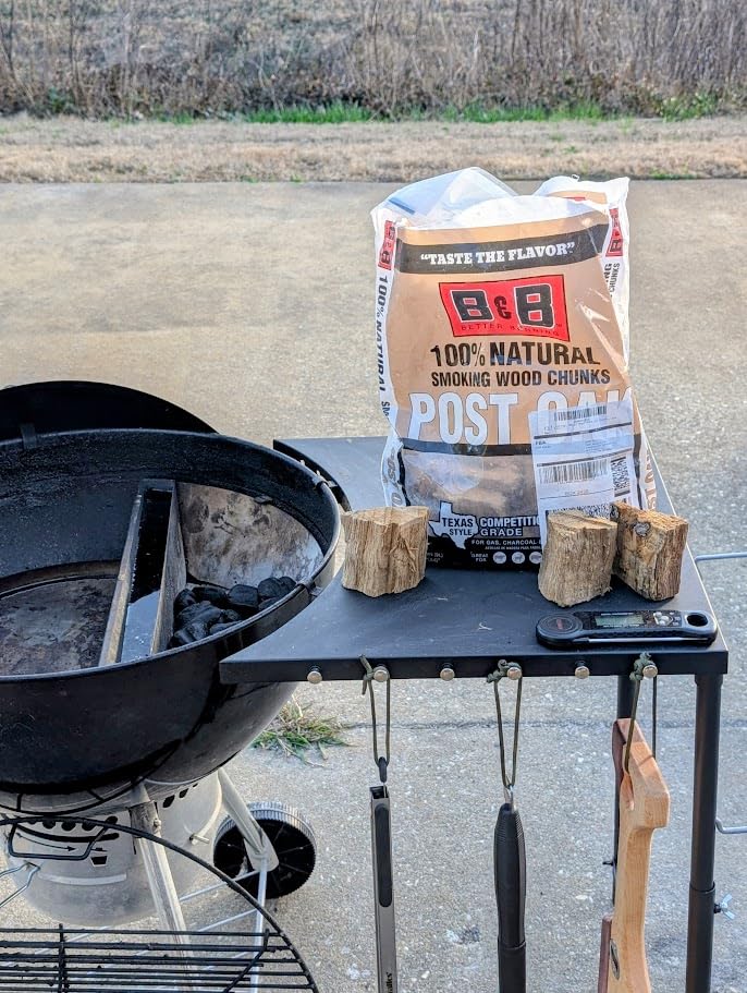 B&B Charcoal Post Oak Wood Smoking Chunks for Grilling & BBQ - 549 Cubic Inches - Natural Hardwood Smoke Flavor for Smokers, Charcoal Grills and Outdoor Cooking customer photo 1