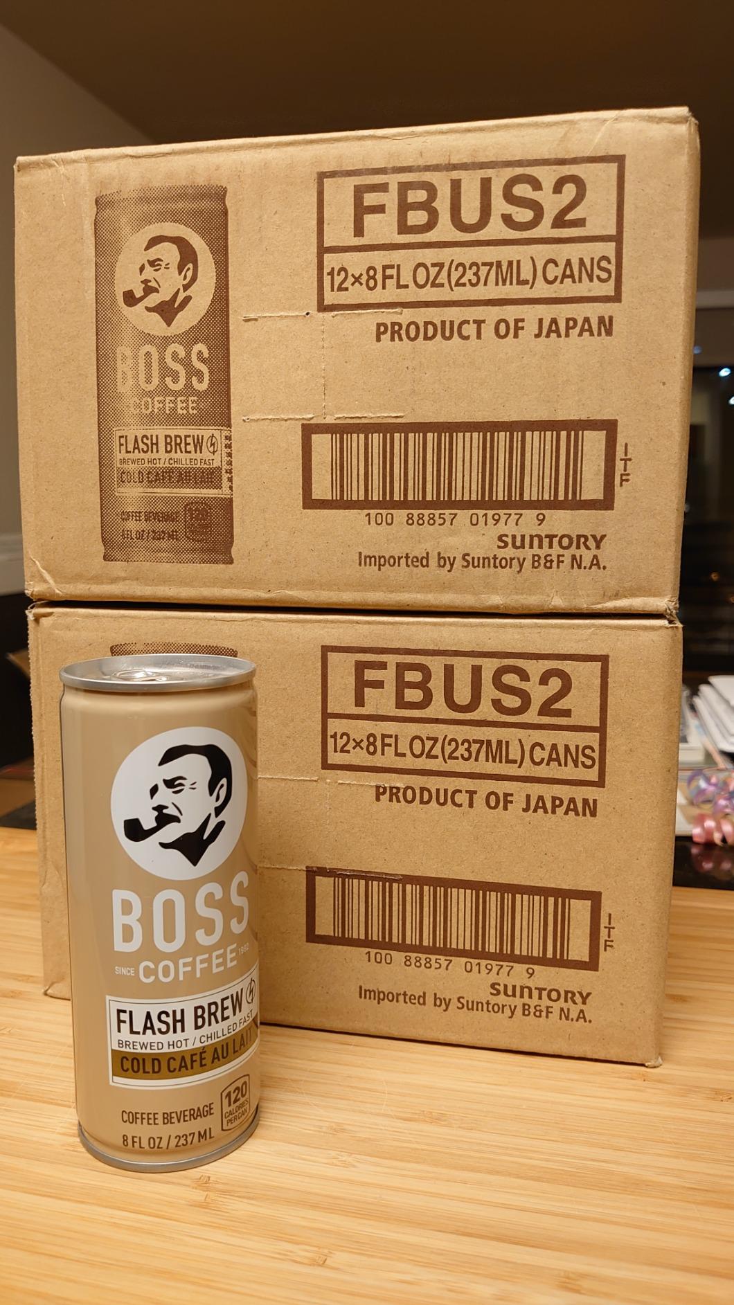 BOSS Coffee by Suntory - Japanese Flash Brew Coffee with Milk, 8oz 12 Pack (Au Lait) customer photo 2