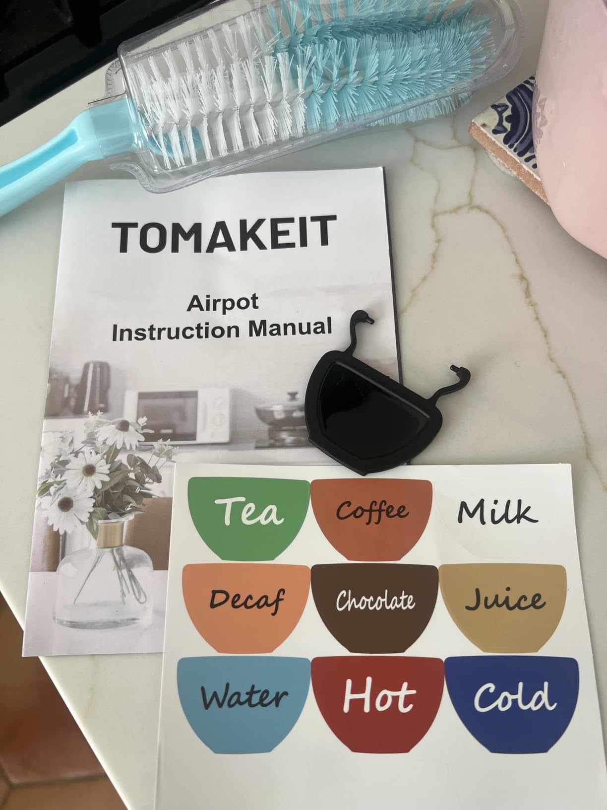 TOMAKEIT Airpot Coffee Dispenser Thermal with Pump,3L/102 Oz Insulated Stainless Steel Large Airpot Coffee Carafe Lever Action for Hot/Cold Water,Thermal Carafe for Hot Cocoa for Parties customer photo 1