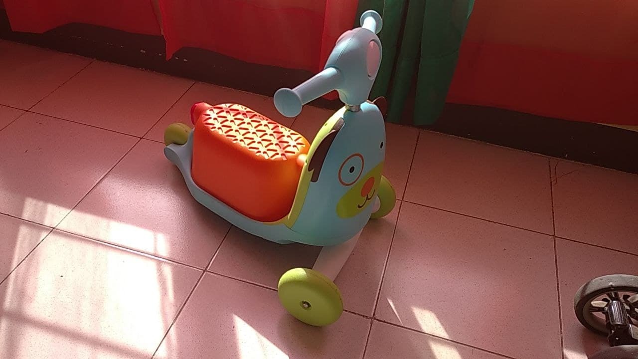 Skip Hop Kids 3-in-1 Baby Activity Push Walker & Ride On Scooter Toy, Unicorn customer photo 1