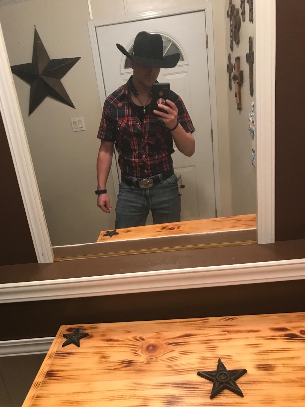 COEVALS CLUB Men's Western Cowboy Short Sleeve Pearl Snap Casual Plaid Work Shirts customer photo 1