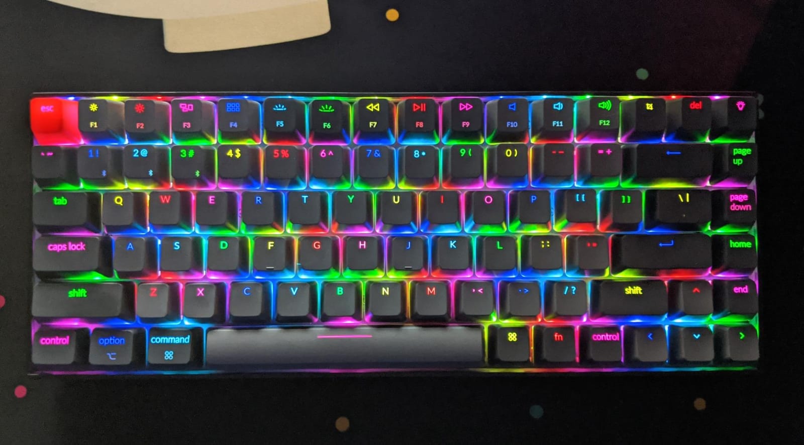 Keychron K2 75% Layout RGB Bluetooth Wireless Mechanical Keyboard with Keychron Super Brown Switch/Anti Ghosting/N-Key Rollover, Compact 84 Keys USB Wired Gaming Keyboard for Mac Windows-Version 2 customer photo 2