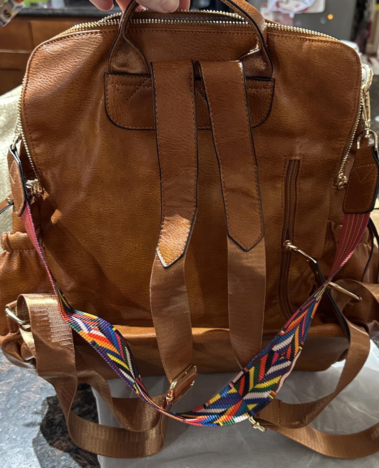 Womens Leather Backpack Purse, Ladies Travel Designer Shoulder Bags customer photo 2