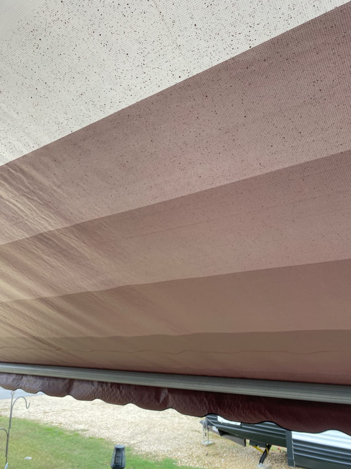 ShadePro - RV Awning Fabric Replacement - Heavy Duty Weatherproof Vinyl - Universal Outdoor Canopy for Camper, Trailer, and Motorhome Awnings - Granite - 12' (Fabric 11' 2