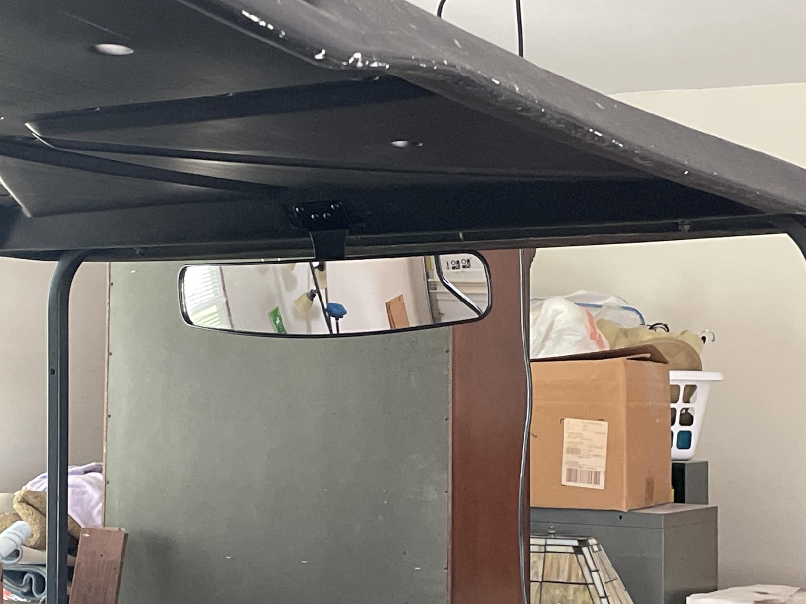 10L0L Universal Adjustable Golf Cart Panoramic Rear View Mirror, Rotatable 270 Rotation 16.5