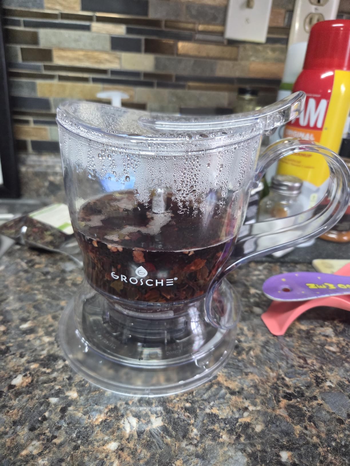 GROSCHE Aberdeen Smart Tea Maker BPA-Free Tea Infuser Black 17.7 oz (525ml) | Drip-Free Bottom Dispenser, Coaster, Easy Brewing, Simple Cleanup, Tritan Build, Loose-Leaf Steeping, Stylish Design customer photo 2