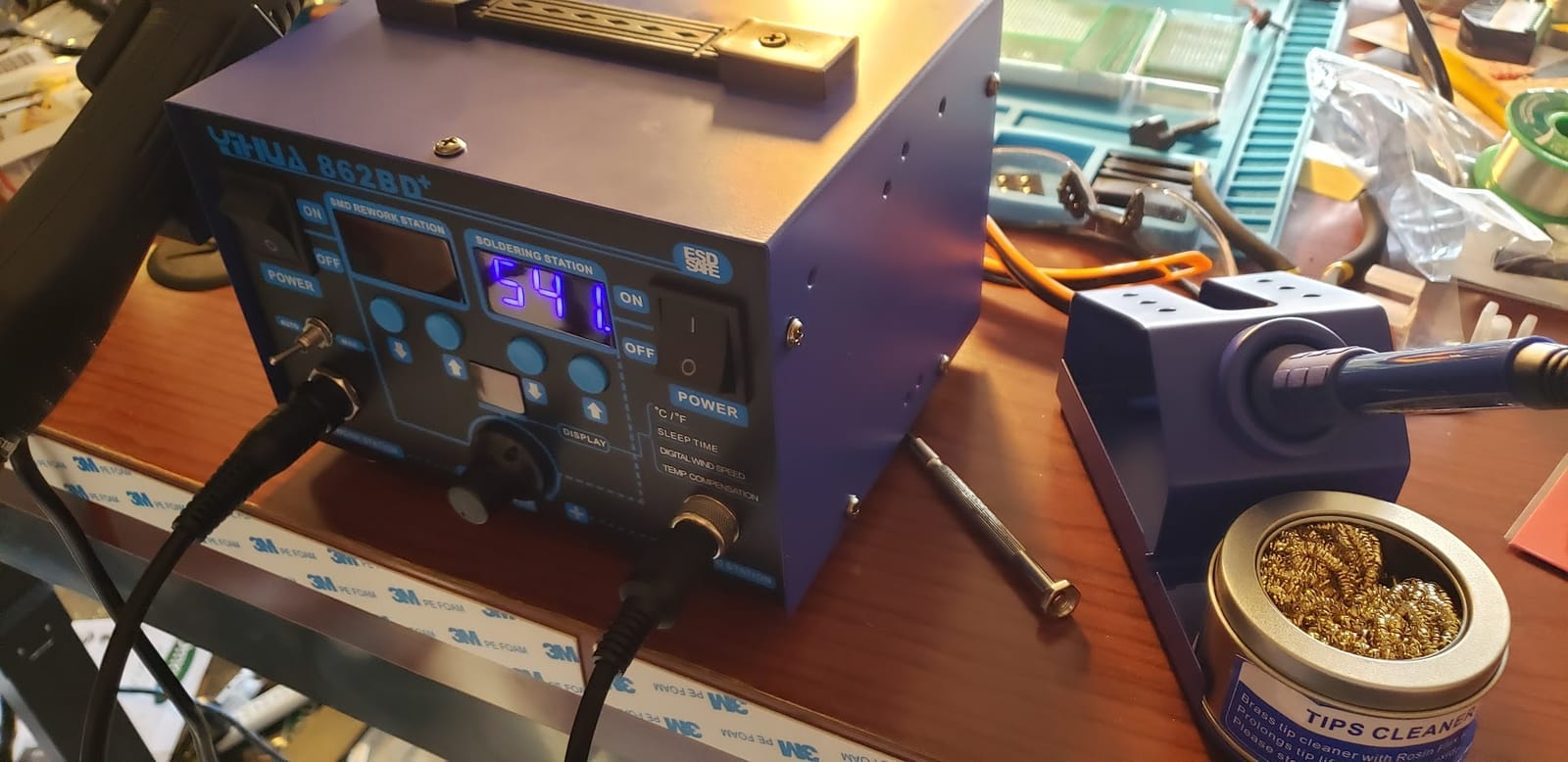 YIHUA 862BD+ SMD ESD Safe 2 in 1 Soldering Iron Hot Air Rework Station with °F /°C, PID Temperature Control customer photo 1