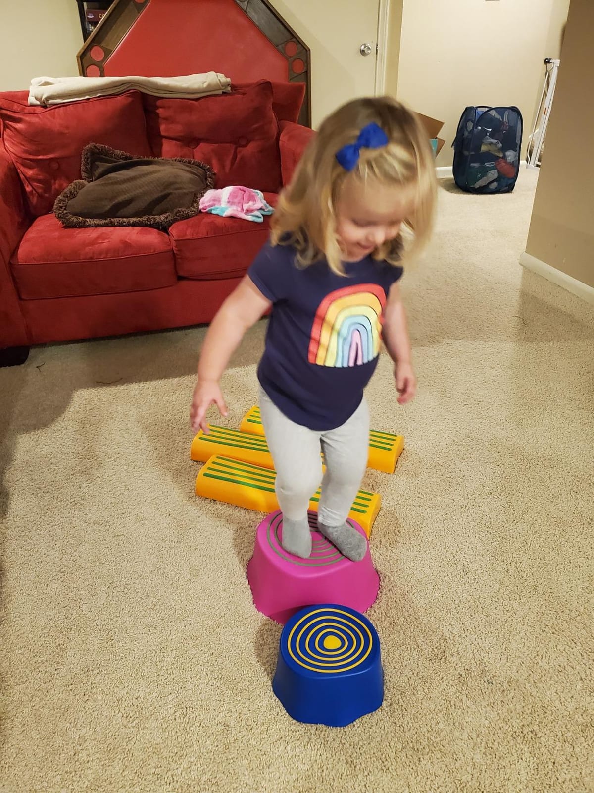 edxeducation Step-a-Trail - 6 Piece Backyard Obstacle Course for Kids - Indoor and Outdoor - Build Coordination and Confidence - Physical and Sensory Play customer photo 1