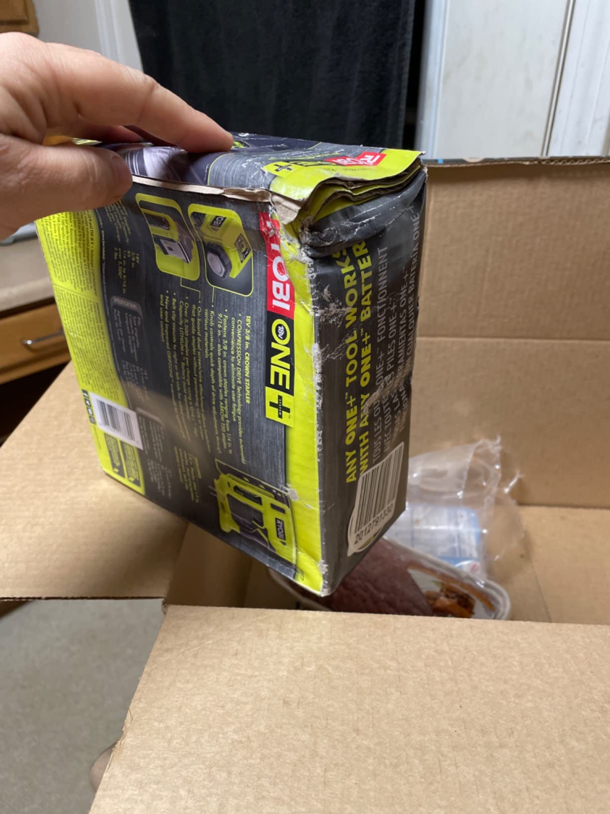 Ryobi 18-Volt ONE+ Cordless Compression Drive 3/8 in. Crown Stapler (Tool Only) P317 customer photo 1