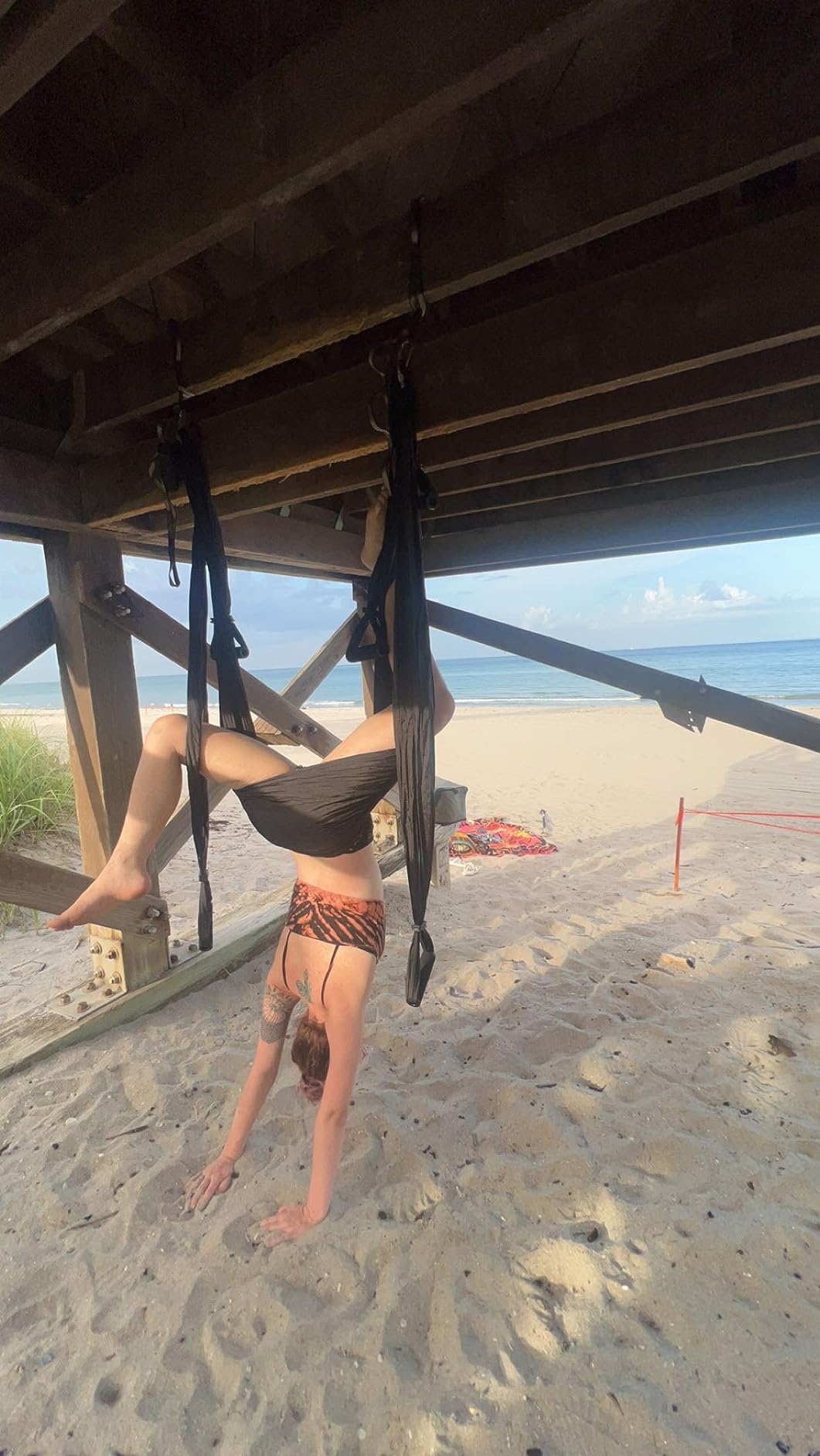 Aerial Yoga Swing Set,Ultra Strong Yoga Hammock Trapeze Extension,Antigravity Ceiling Hanging Yoga Sling Inversion Exercises customer photo 1