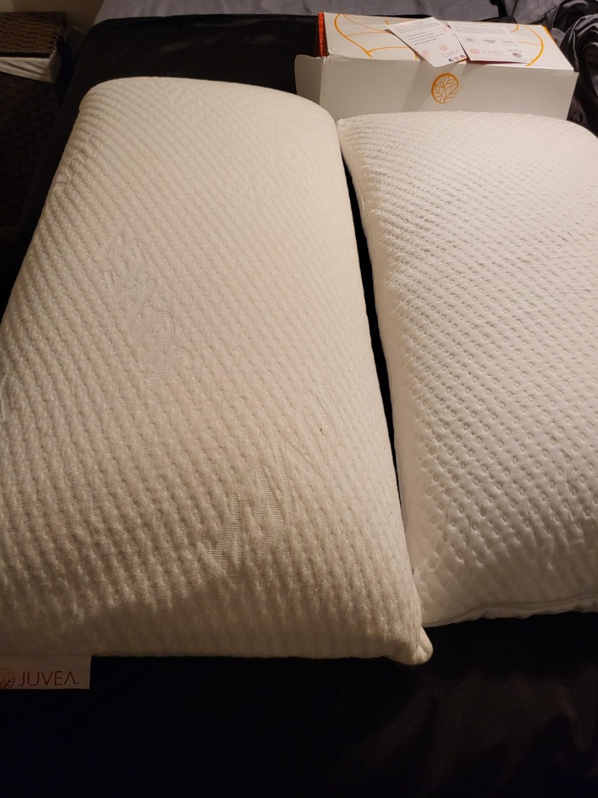 JUVEA Elevate High-Profile Latex Pillow, Organic Cotton Cover, King customer photo 1
