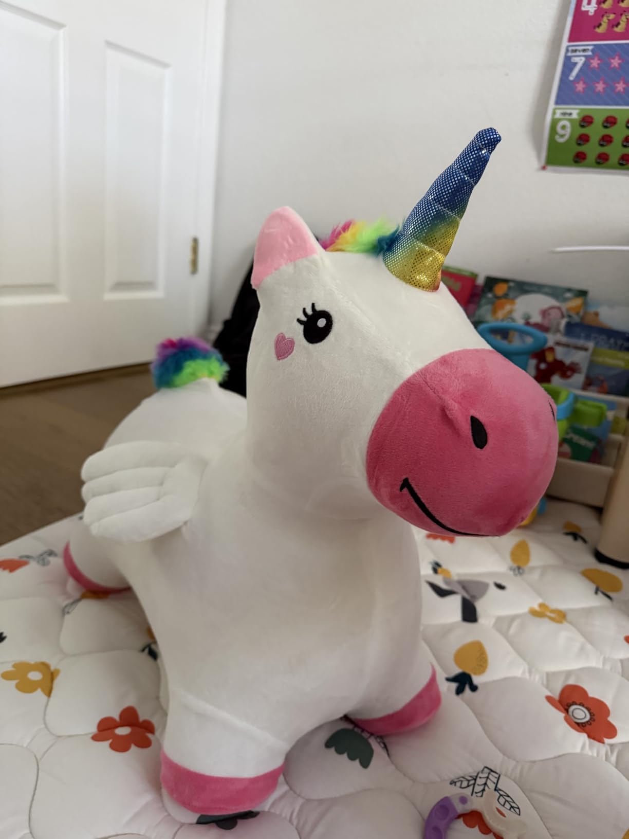 Bouncy Pals Toddler Unicorn Hopper Toy Girl Gift, Outdoor Ride Animal Horse customer photo 2