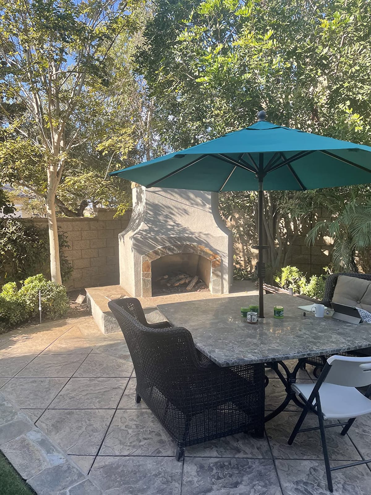 EliteShade USA 10-Year-Non-Fading 9Ft Market Patio Umbrella, UPF 50+ UV Protection Performance Sun Umbrella, Heavy Duty Commercial Grade Outdoor Table Umbrella with Crank & Tilt, Windproof Vented Top for Garden, Pool, Deck and Outdoor Playsets, Black customer photo 1