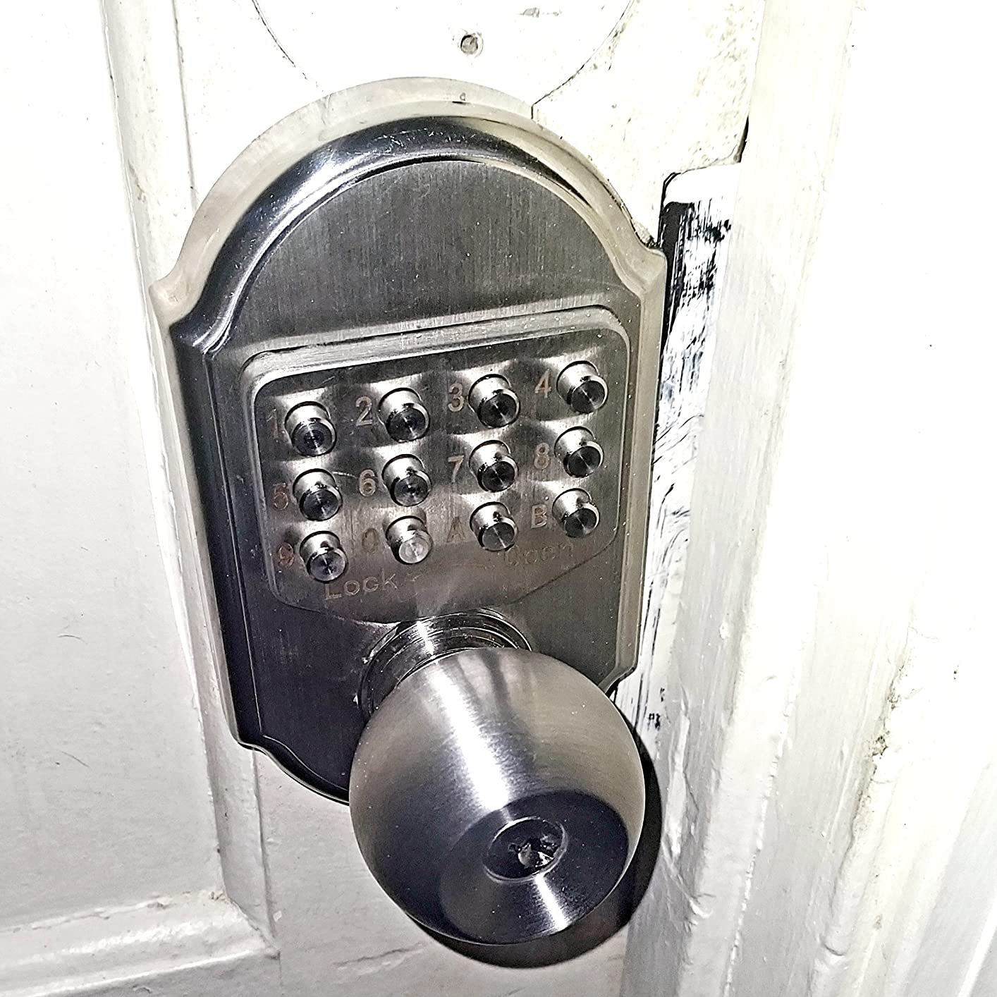 Keyless Entry Door Lock Deadbolt Keypad Mechanical Stainless Steel (Pass Code or Key) 100% Mechanical, No Electronic customer photo 1