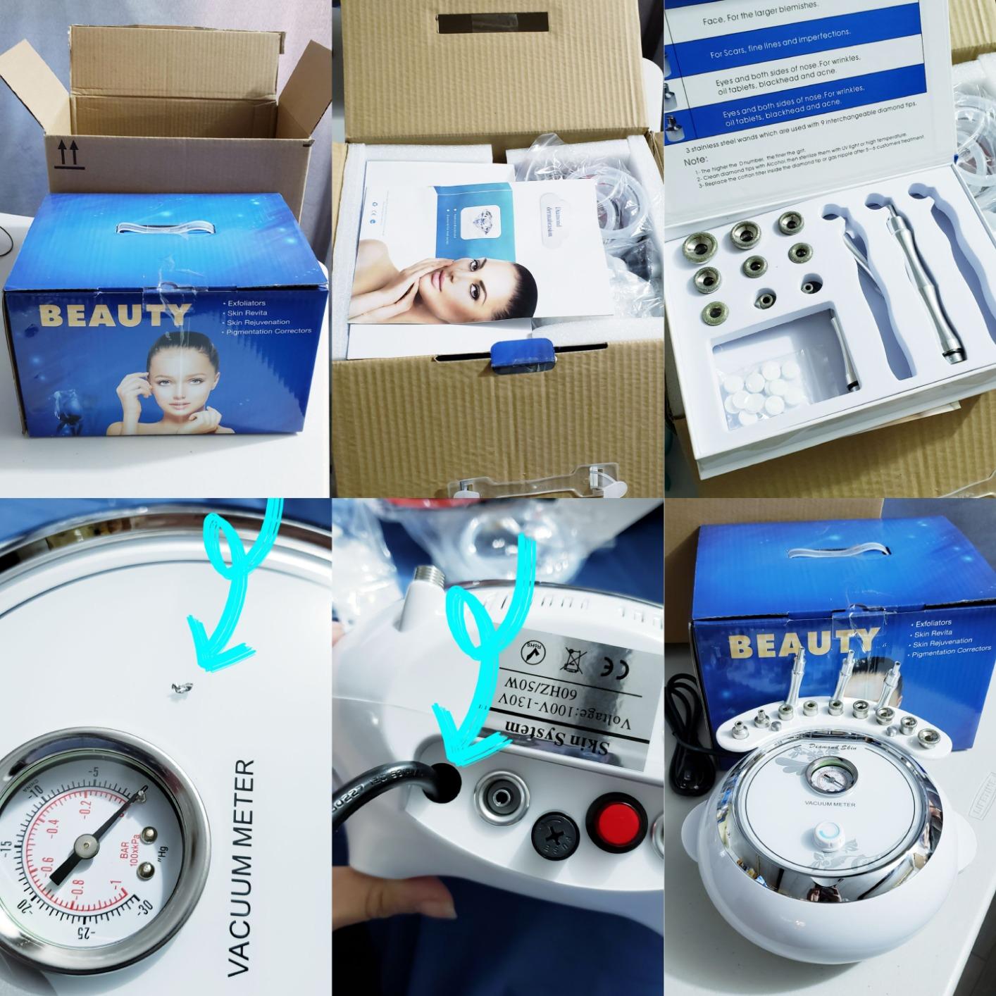 Diamond Microdermabrasion Machine, TopDirect 3 IN 1 Professional Dermabrasion Skincare Device for Adjustable Suction Facial Treatment (Suction Power: 0-68cmHg) customer photo 1