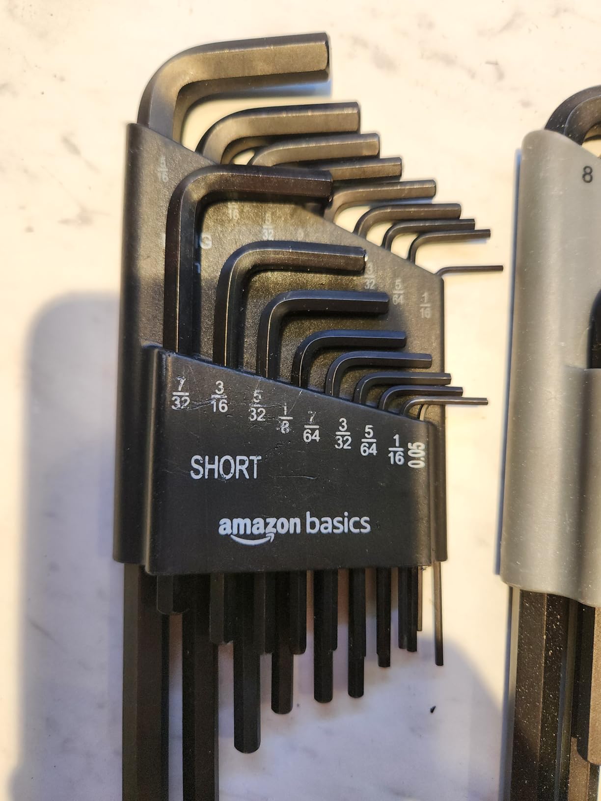 Amazon Basics 36-Piece Allen Wrench/Hex Key Set, SAE & Metric Sizes, Chrome Vanadium Steel with Long Arm, 2 Organized Storage Cases customer photo 2