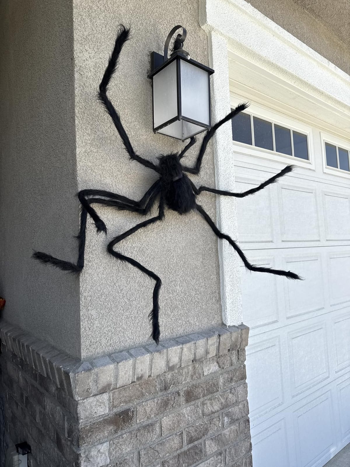JOYIN 2 Pack 5 Ft Halloween Outdoor Decorations Hairy Black Spider, Scary Giant Spider customer photo 1
