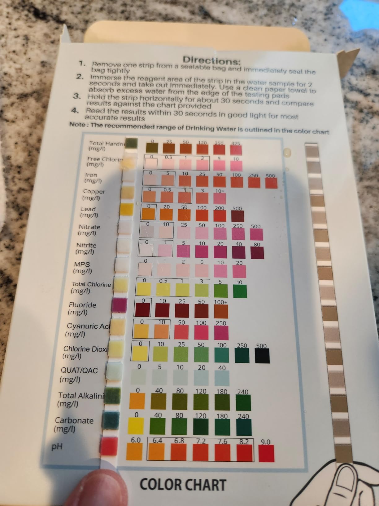 SJ WAVE 22 in 1 Water Test Kits - 125 Strips Drinking Water Test Kit, Home Tap and Well Water Tester for Bacteria pH Hardness Lead Iron Copper Chlorine Cyanuric Acid customer photo 2