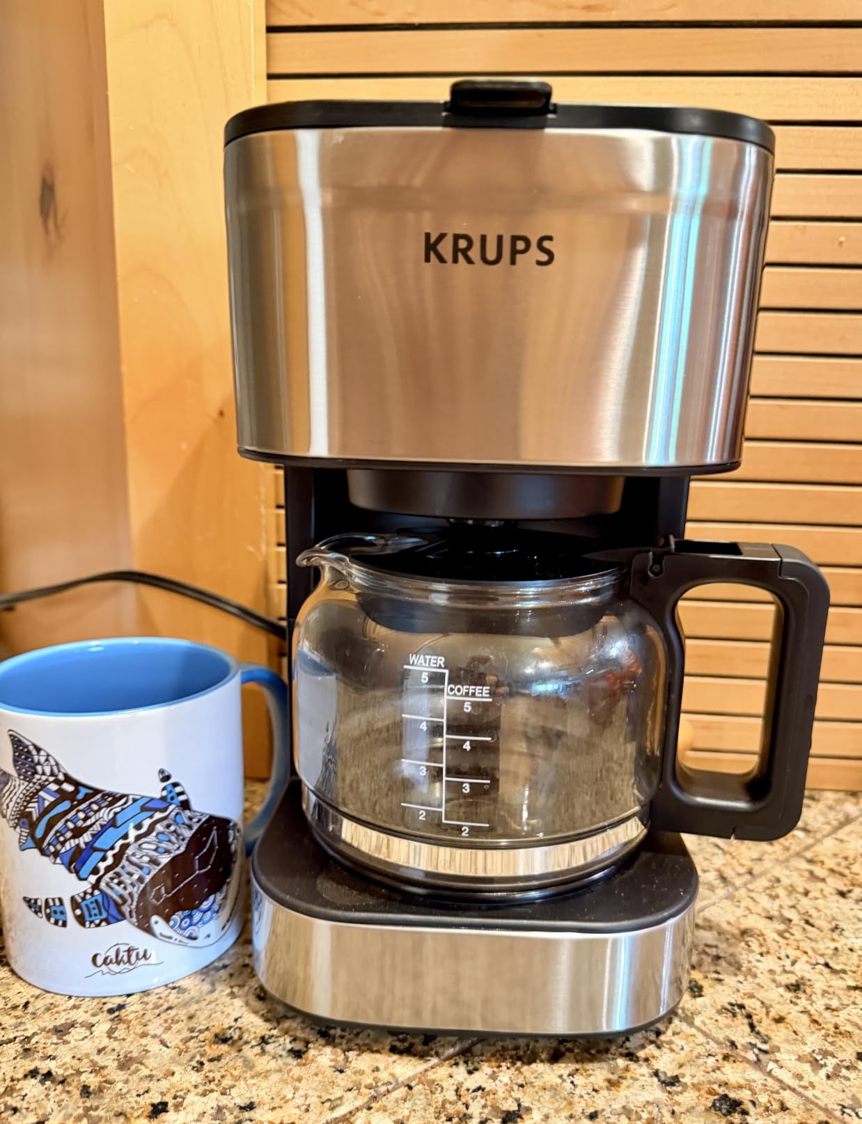 KRUPS Simply Brew Compact 5 Cup Coffee Maker: Stainless Steel Design, Pause & Brew, Keep Warm, Reusable Filter, Drip-Free Carafe customer photo 1
