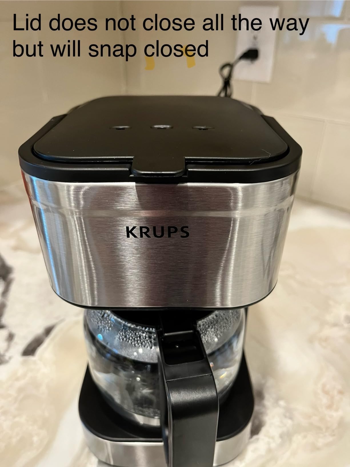 KRUPS Simply Brew Compact 5 Cup Coffee Maker: Stainless Steel Design, Pause & Brew, Keep Warm, Reusable Filter, Drip-Free Carafe customer photo 2