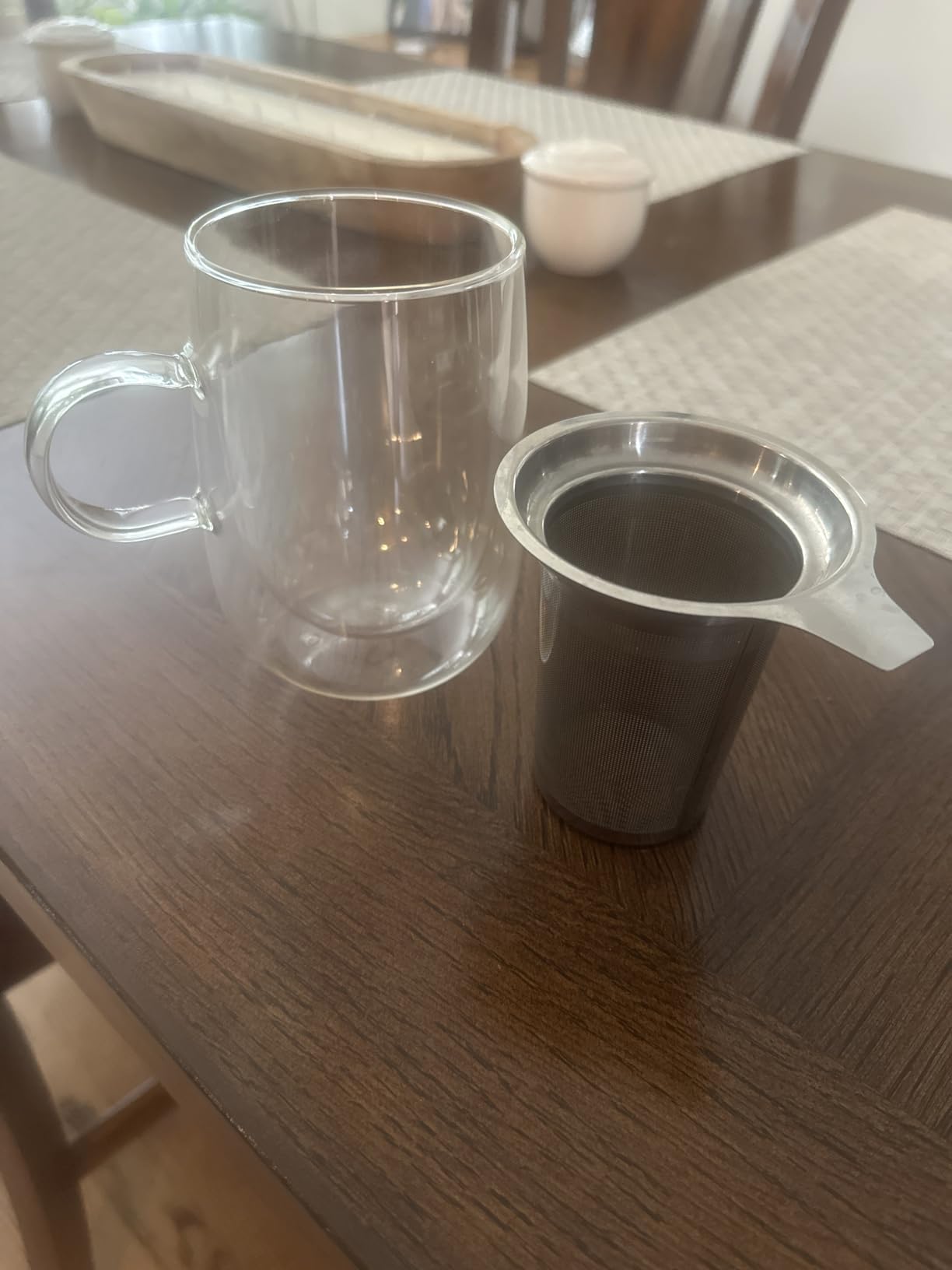 glastal 430ml Borosilicate Tea Cups Double Wall Glass Tea Cup with Stainless Steel Filter Tea Cup Suitable for Green Tea, Black Tea, Tea Bags, Milk customer photo 1