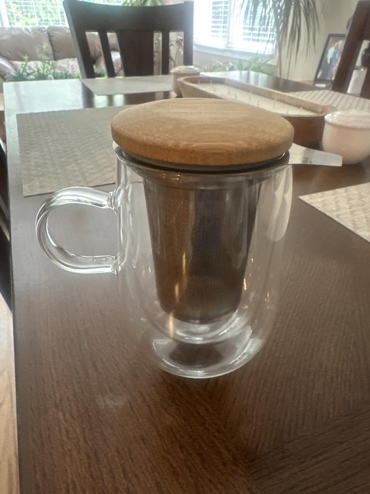 glastal 430ml Borosilicate Tea Cups Double Wall Glass Tea Cup with Stainless Steel Filter Tea Cup Suitable for Green Tea, Black Tea, Tea Bags, Milk customer photo 2